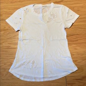 White Destroyed Tee Shirt